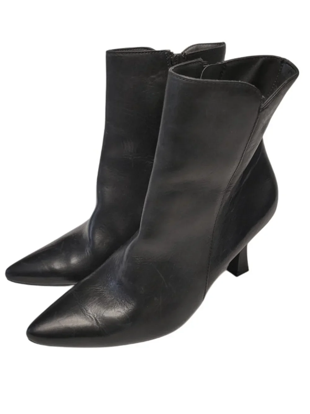 Paul Green Leather Heeled Pointed Toe Ankle Boot UK4